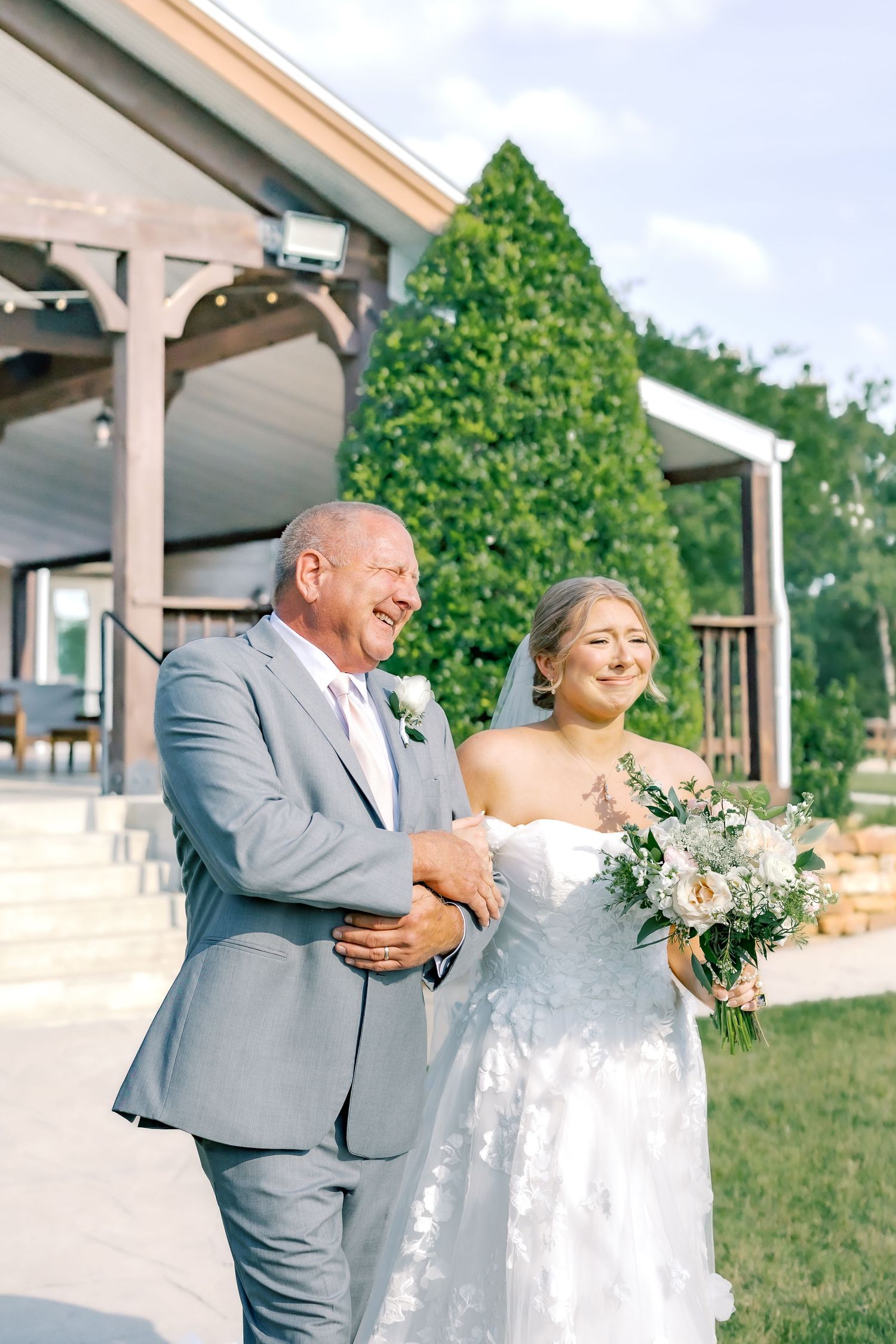Bride and groom during golden hour, Texas wedding photography