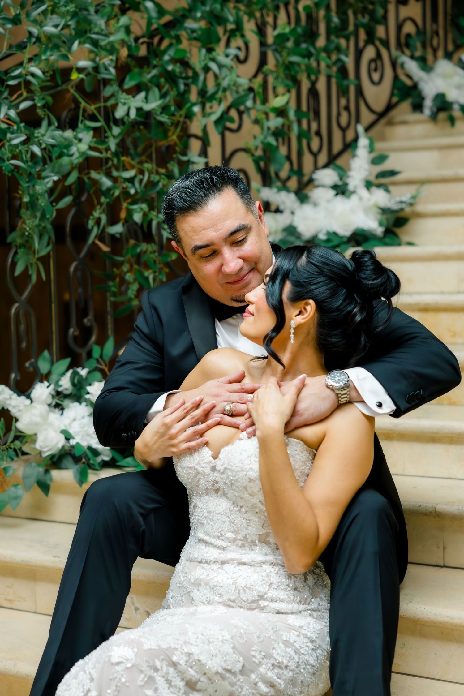 Bride and groom portrait by Love Refined Wedding Co